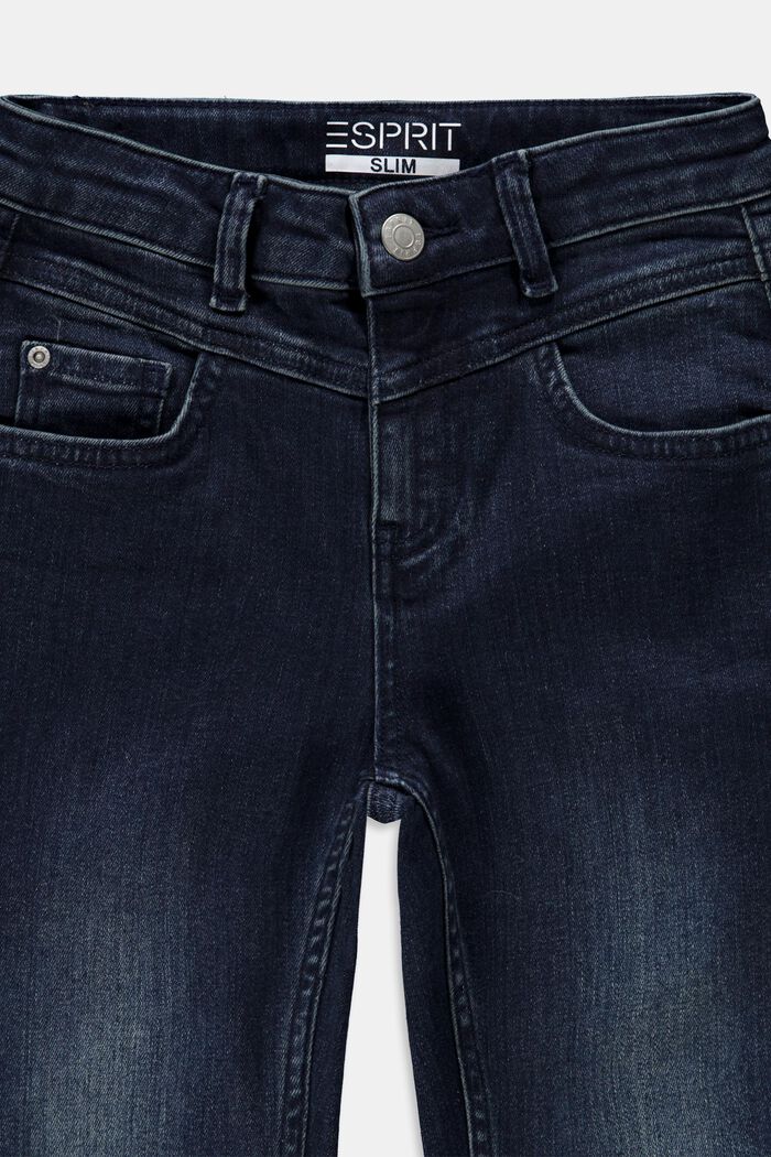 Schmal geschnittene Jeans mit Verstellbund, BLUE MEDIUM WASHED, detail image number 2