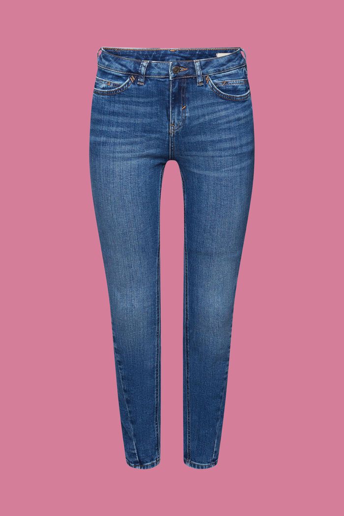 Slim-Fit-Jeans mit mittlerer Bundhöhe, BLUE MEDIUM WASHED, detail image number 5