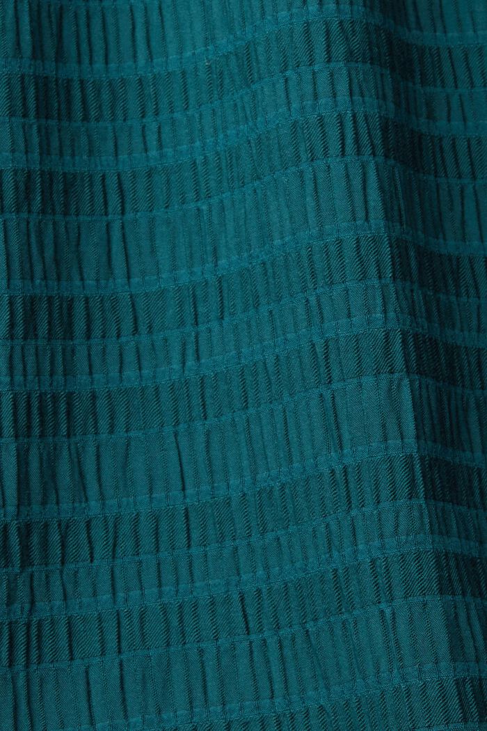 Strukturierte Bluse mit Rüschen, TEAL GREEN, detail image number 5