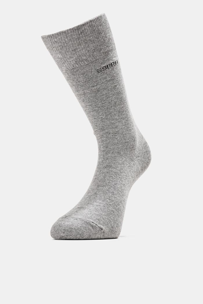 2er-Pack Basic Socken aus Baumwollmix, LIGHT GREY MELANGE, detail image number 2