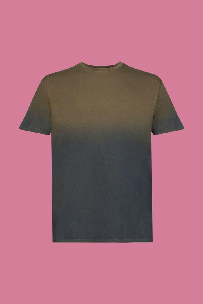Zweifarbig blass gefärbtes T-Shirt, KHAKI GREEN, detail image number 6