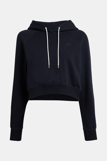 Color Dolphin Cropped-Hoodie, BLACK, overview
