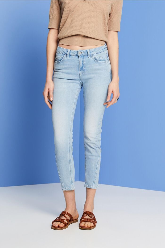 Slim-Fit-Jeans mit mittlerer Bundhöhe, BLUE BLEACHED, detail image number 0