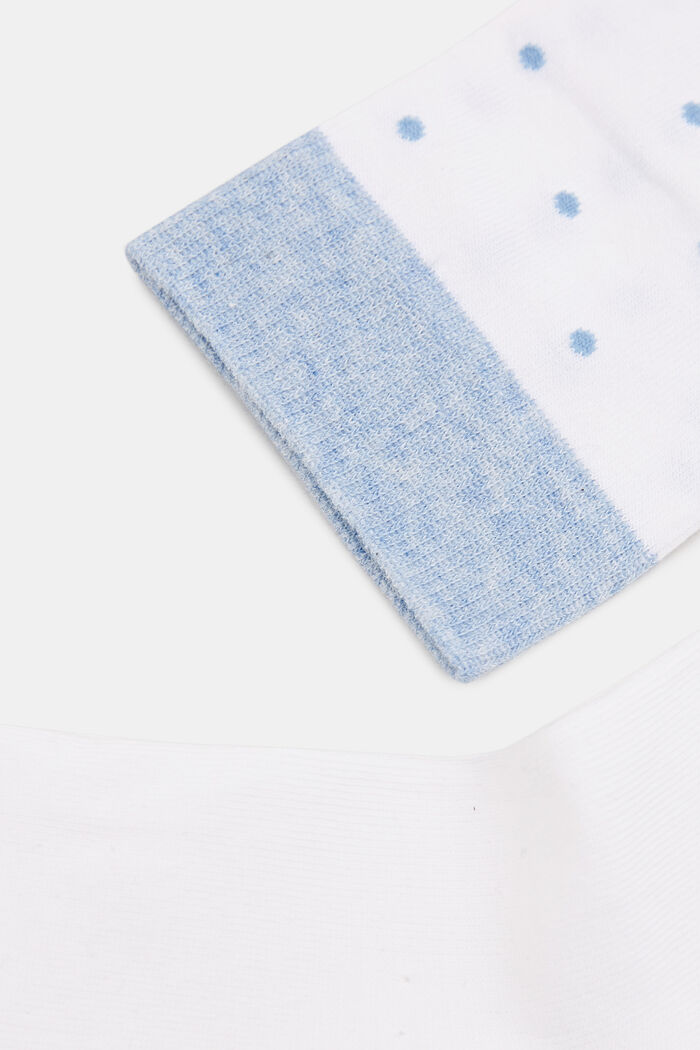 2er-Pack Socken mit Punkten und im 2tone-Look, WHITE, detail image number 1