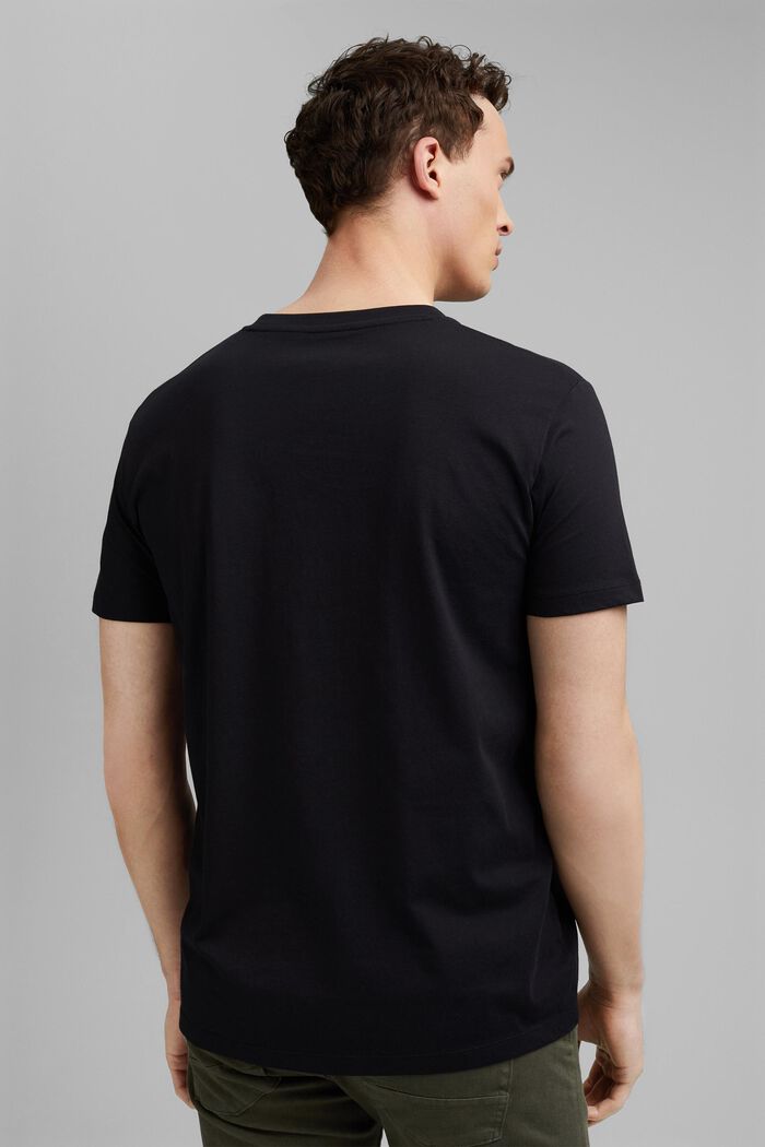 Jersey-T-Shirt mit Print, 100% Bio-Baumwolle, BLACK, detail image number 3