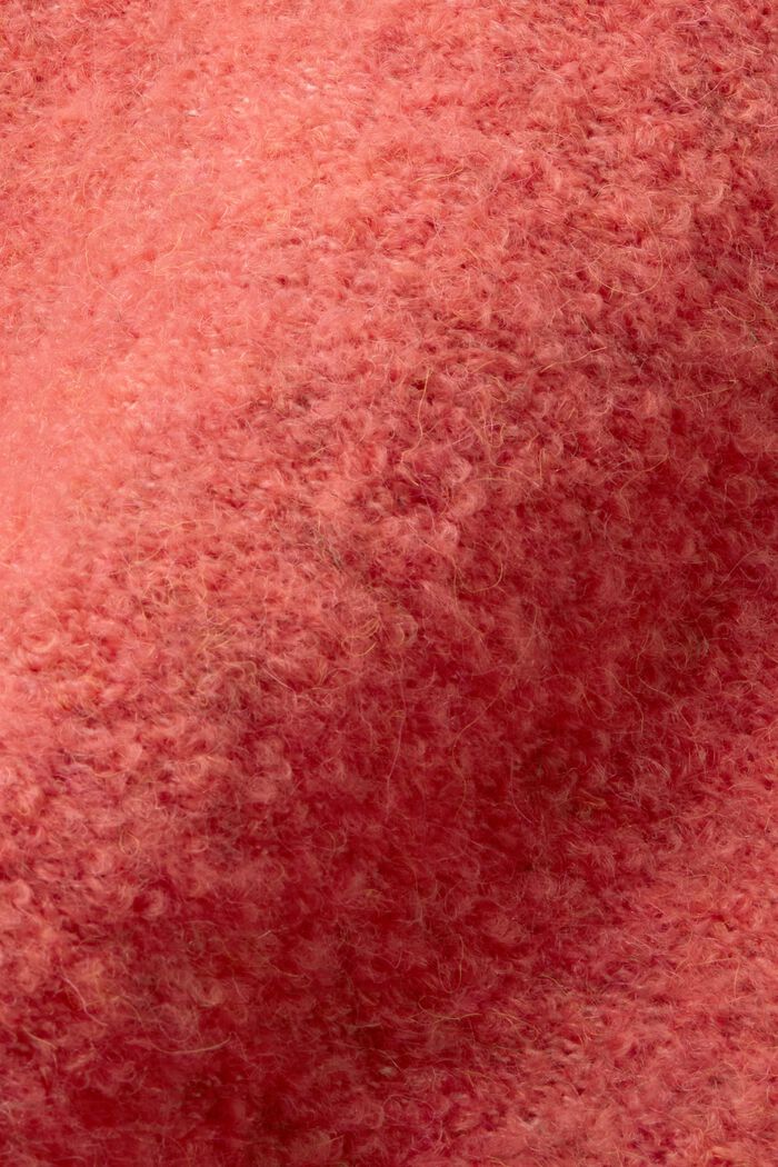 Kuscheliger Pullover mit Stehkragen, CORAL RED, detail image number 5