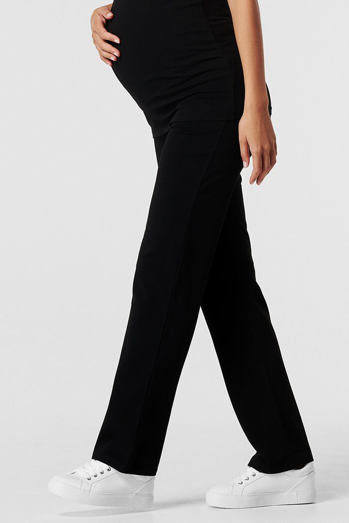 Jersey-Pants mit Überbauchbund, BLACK, detail image number 3