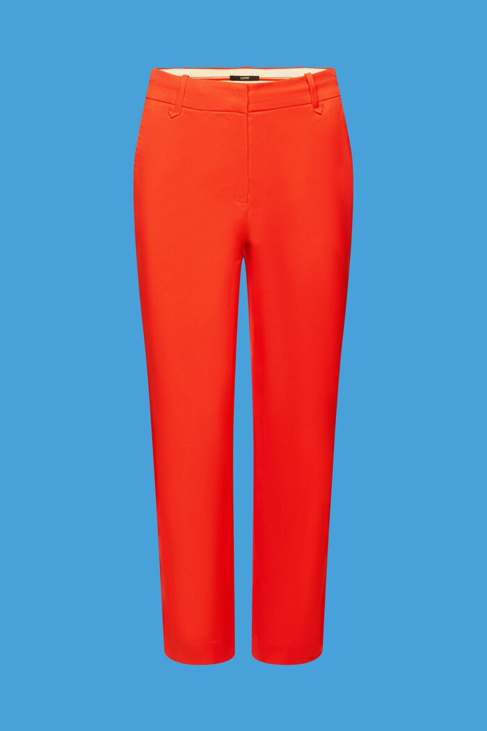 Schmal geschnittene Hose mit hohem Bund, ORANGE RED, detail image number 5