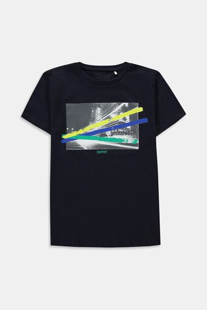 T-Shirt mit Print, NAVY, overview