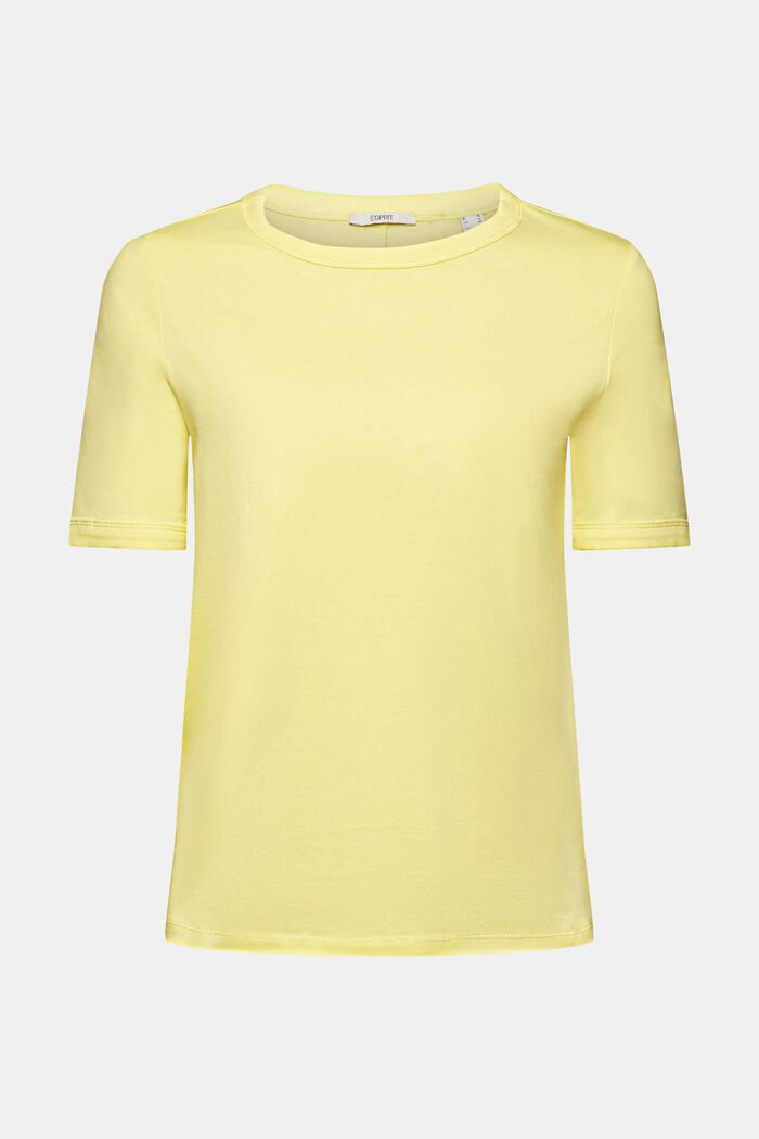 T-Shirt aus Baumwolle, LIGHT YELLOW, detail image number 7