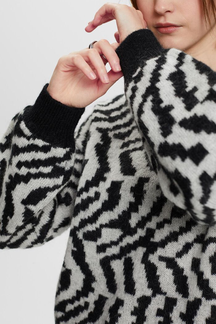 Wollmix-Pullover mit Mohair, BLACK, detail image number 2