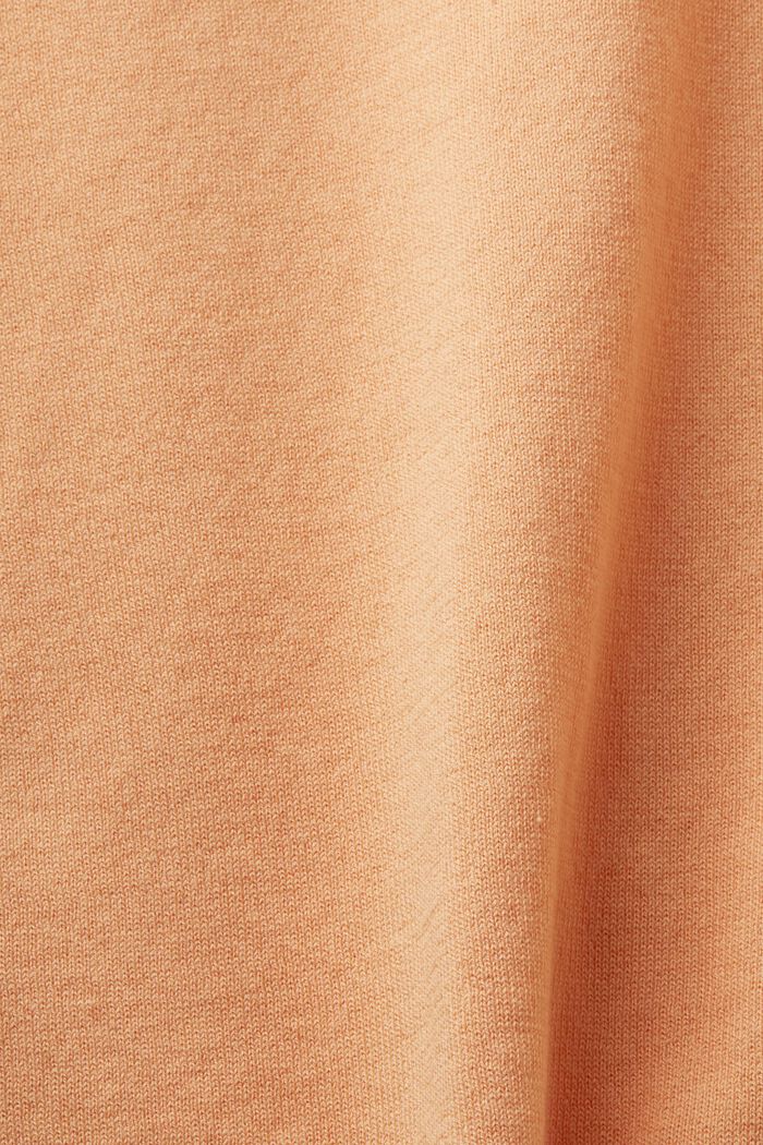 Kurzärmliger zweifarbiger Pullover, PASTEL ORANGE, detail image number 5