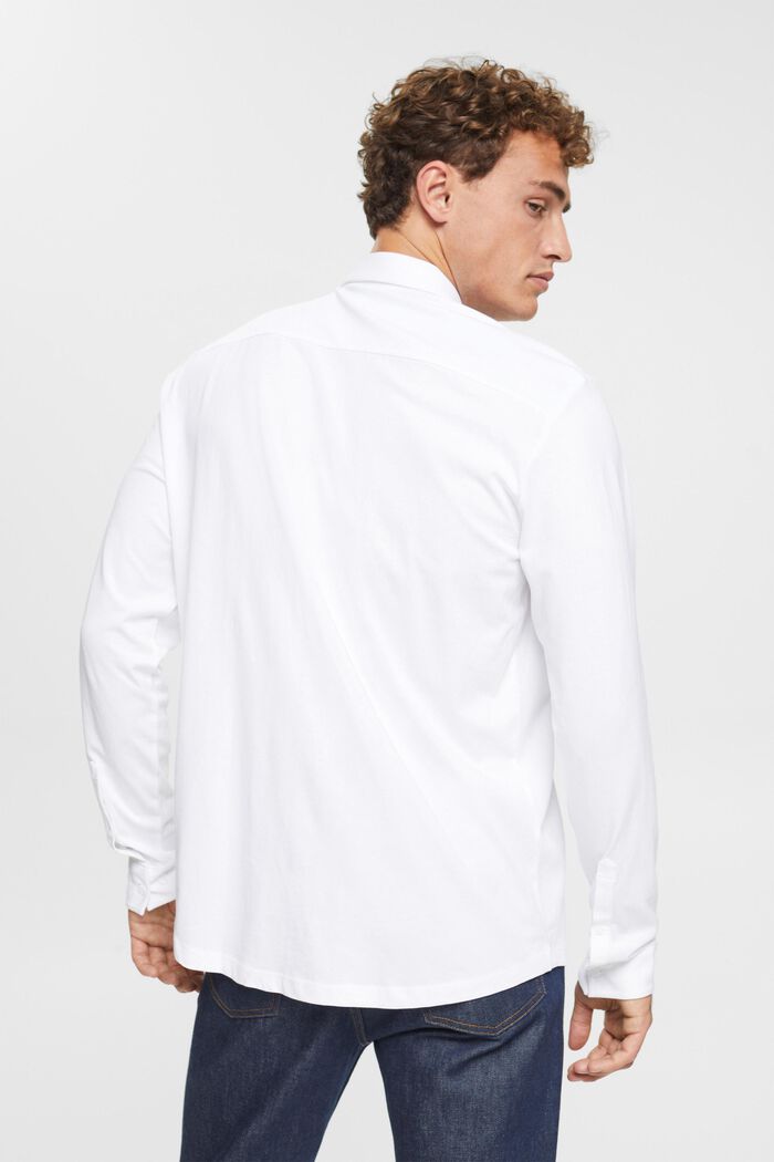 Hemd aus Jersey, 100% Baumwolle, WHITE, detail image number 3