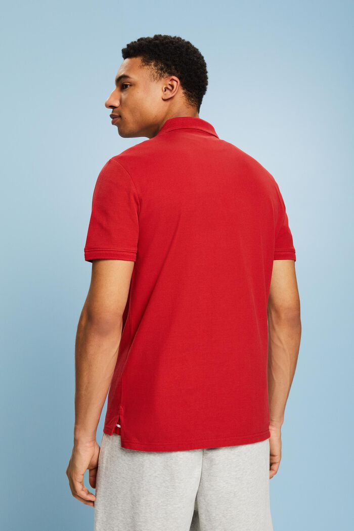 Piqué-Poloshirt aus Pima-Baumwolle, DARK RED, detail image number 2