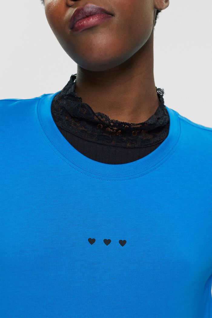 T-Shirt mit Herz-Print, BLUE, detail image number 2