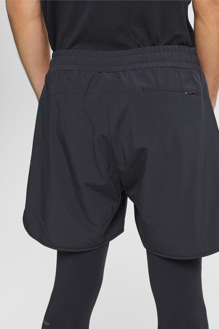 2-in-1 Shorts mit Strumpfhose, E-DRY, BLACK, detail image number 4