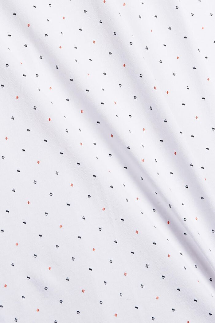 Jersey-Poloshirt aus Bio-Baumwolle, WHITE, detail image number 5