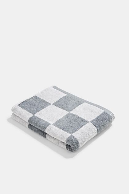 Handtuch mit Schachbrettmuster, 100 % Baumwolle