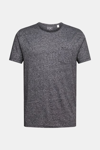 Recycelt: meliertes Jersey-T-Shirt, ANTHRACITE, overview