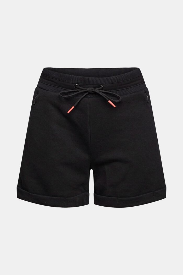 Recycelt: Sweat-Shorts mit Zippertaschen, BLACK, detail image number 5