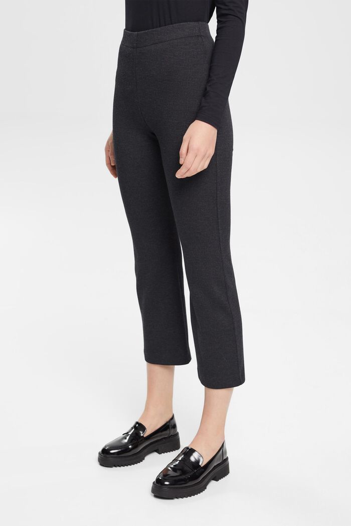 Cropped Hose mit Kick Flare, ANTHRACITE, detail image number 1