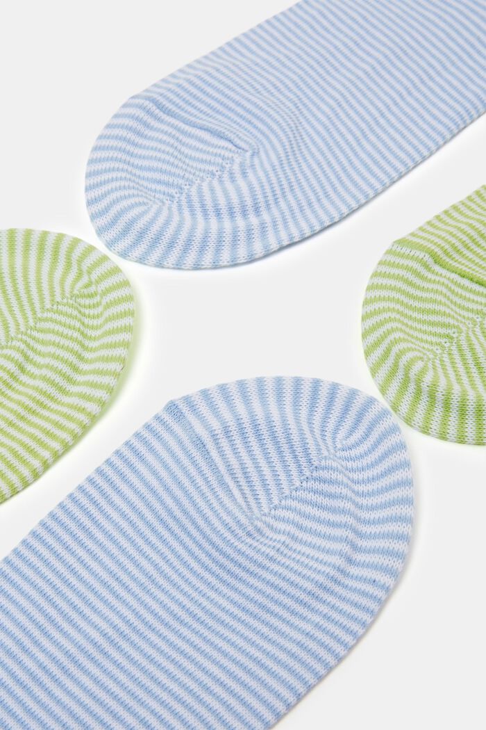 2er-Set Sneakersocken im Streifendesign, GREEN/BLUE, detail image number 2