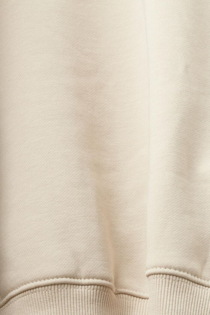 Recycelt: Cropped Sweatshirt, LIGHT TAUPE, detail image number 6