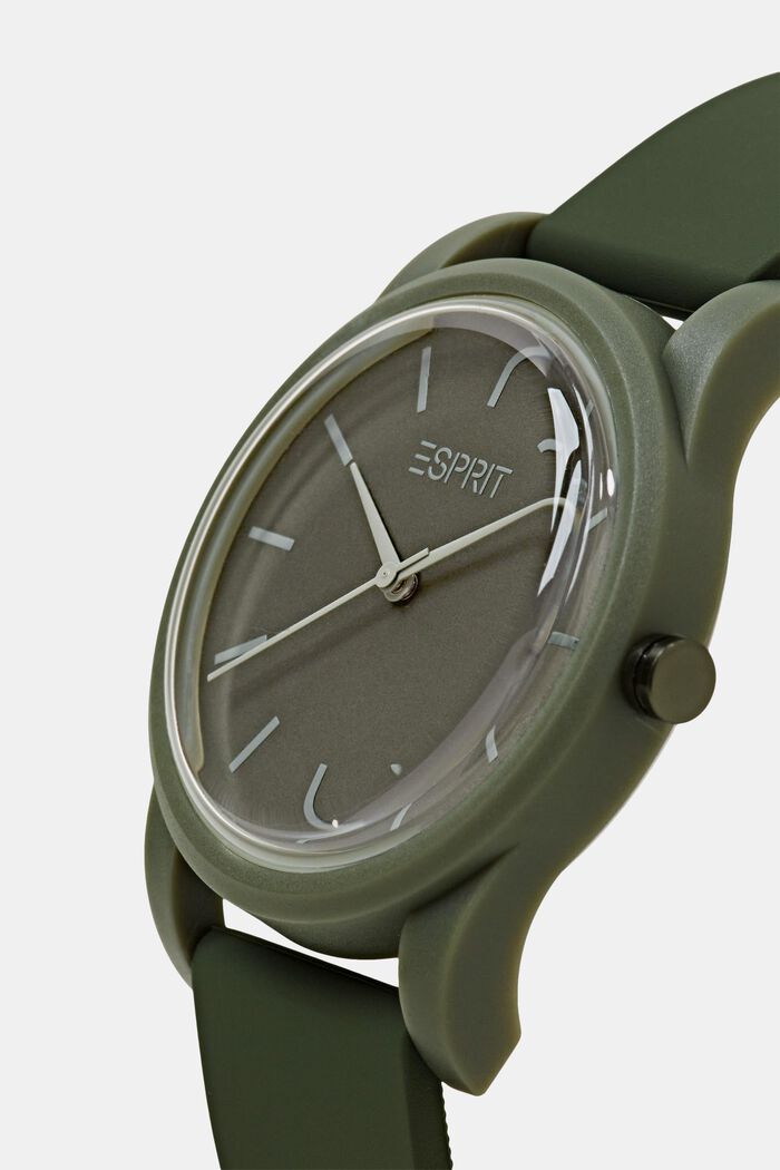 Uhr mit Gummiarmband, KHAKI GREEN, detail image number 1