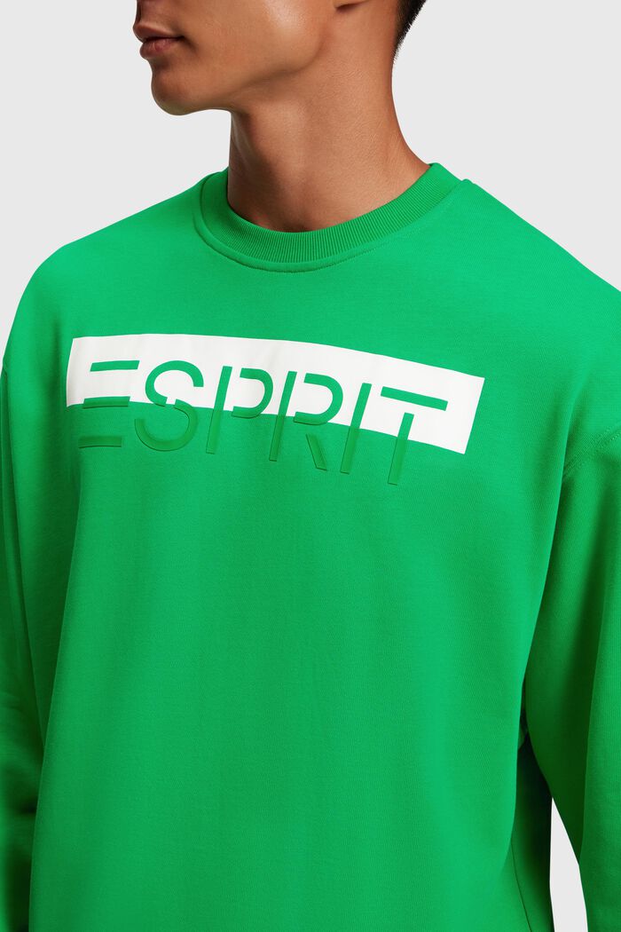 Sweatshirt mit matt-glänzendem Logo-Aufnäher, GREEN, detail image number 2