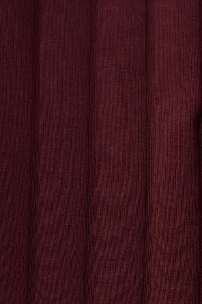 Ausgestellte Hose aus geripptem Jersey, BORDEAUX RED, detail image number 5