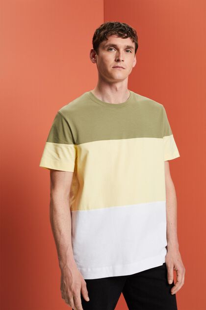 Colourblock-T-Shirt, 100 % Baumwolle