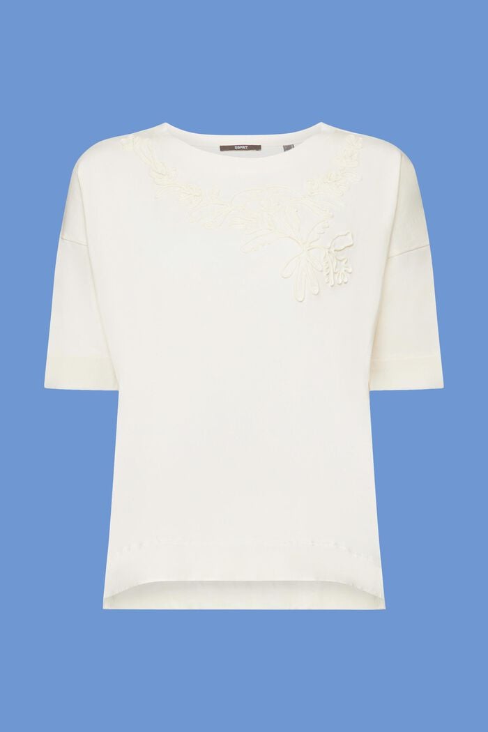 T-Shirt mit Stickerei, 100 % Baumwolle, ICE, detail image number 6