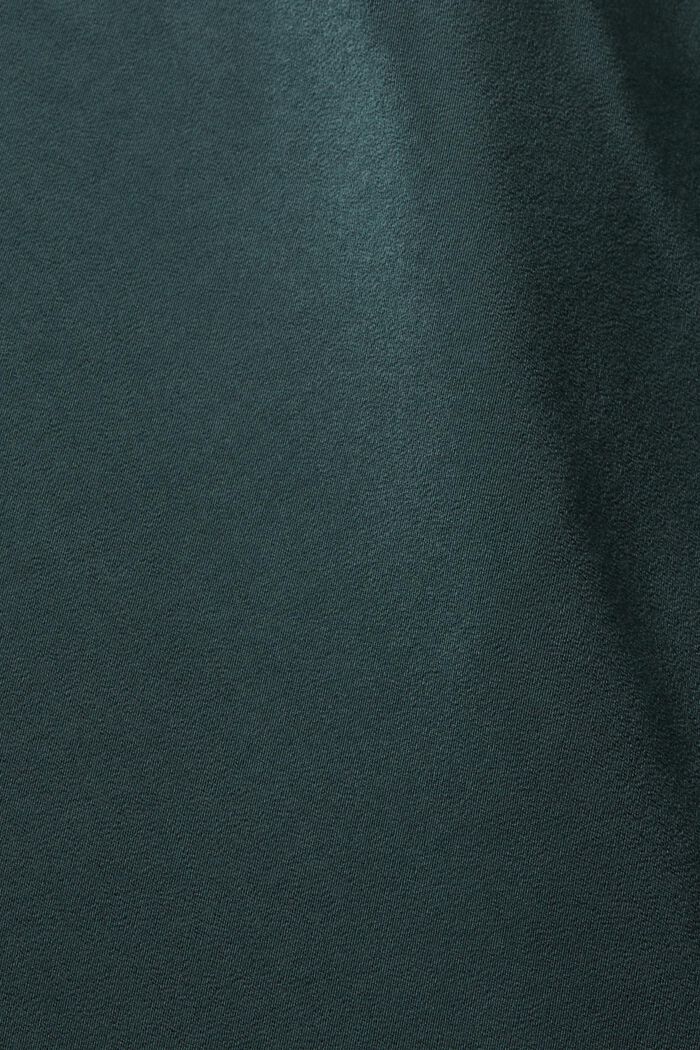 Bluse in Satinoptik, DARK TEAL GREEN, detail image number 5