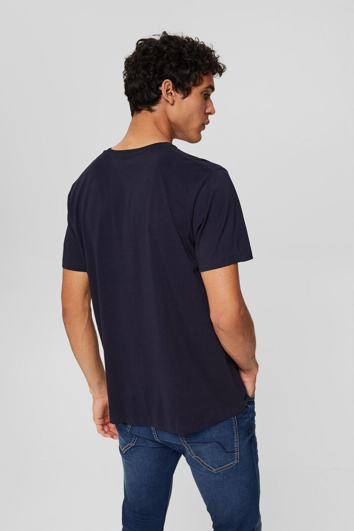 Jersey-T-Shirt mit Print, Organic Cotton, NAVY, detail image number 3