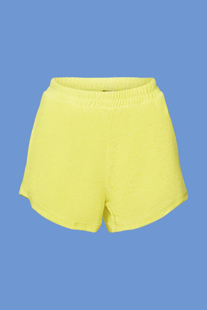 Recycelt: Strand-Shorts aus Frottee, LIME YELLOW, detail image number 6