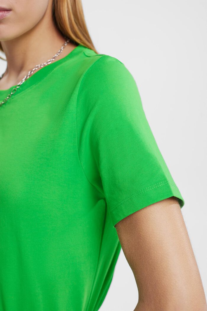 Unifarbenes T-Shirt, GREEN, detail image number 2