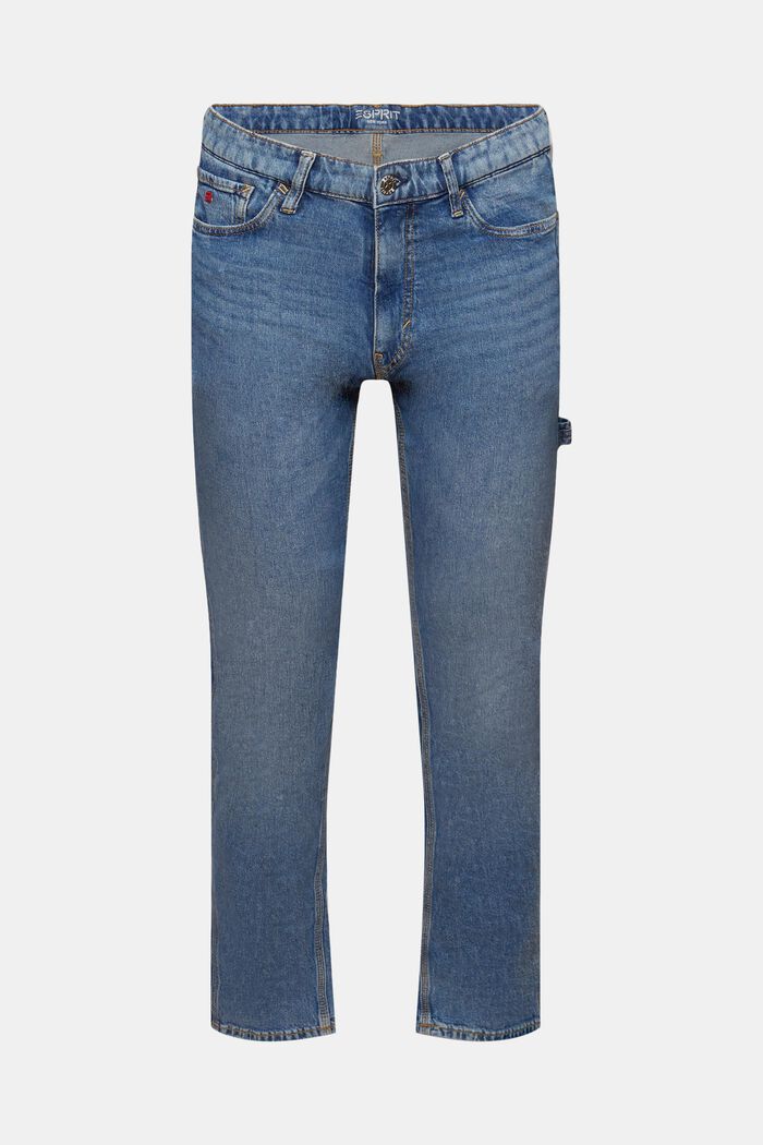 Recycelt: Carpenter-Jeans mit geradem Bein, BLUE MEDIUM WASHED, detail image number 7