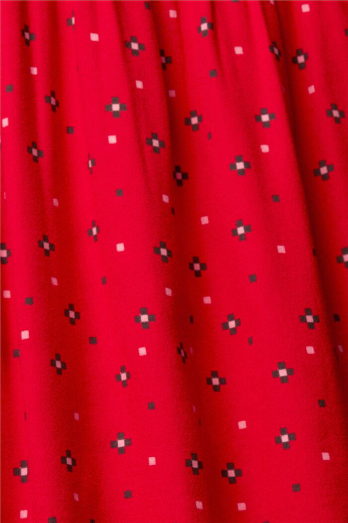 Bluse mit Muster, LENZING™ ECOVERO™, DARK RED, detail image number 5