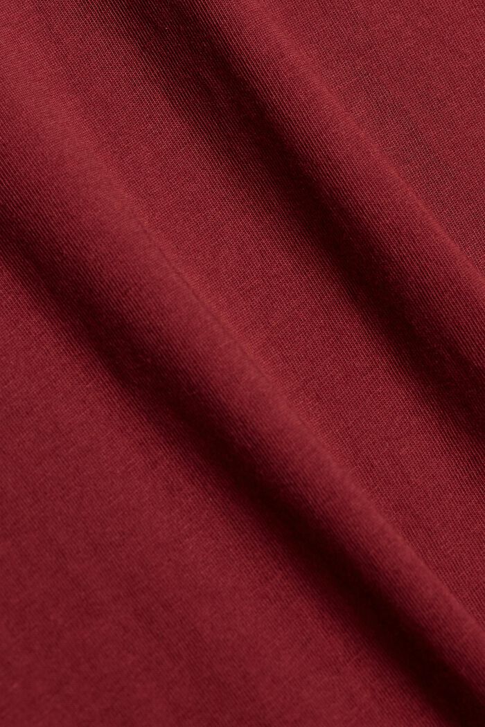 Jersey-T-Shirt mit Print, 100% Bio-Baumwolle, GARNET RED, detail image number 4