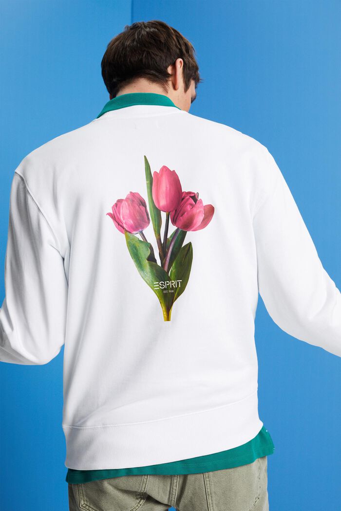 Sweatshirt mit Print auf der Rückseite, WHITE, detail image number 5