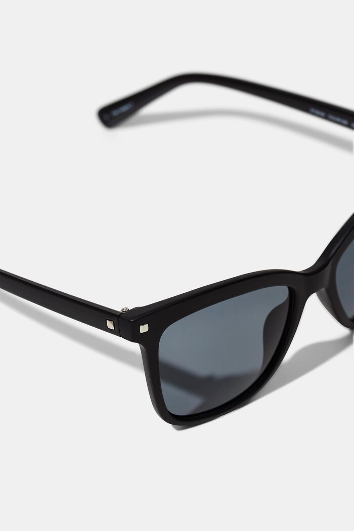 Eckige Sonnenbrille mit Nietendetails, BLACK, detail image number 1