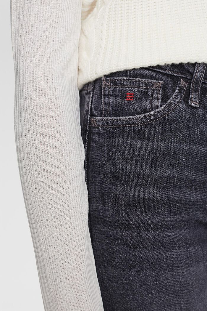 Schmal geschnittene Retro-Jeans mit hohem Bund, BLACK MEDIUM WASHED, detail image number 2