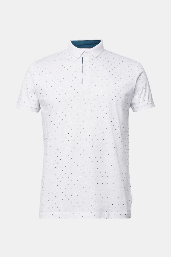 Jersey-Poloshirt aus 100% Organic Cotton, WHITE, overview