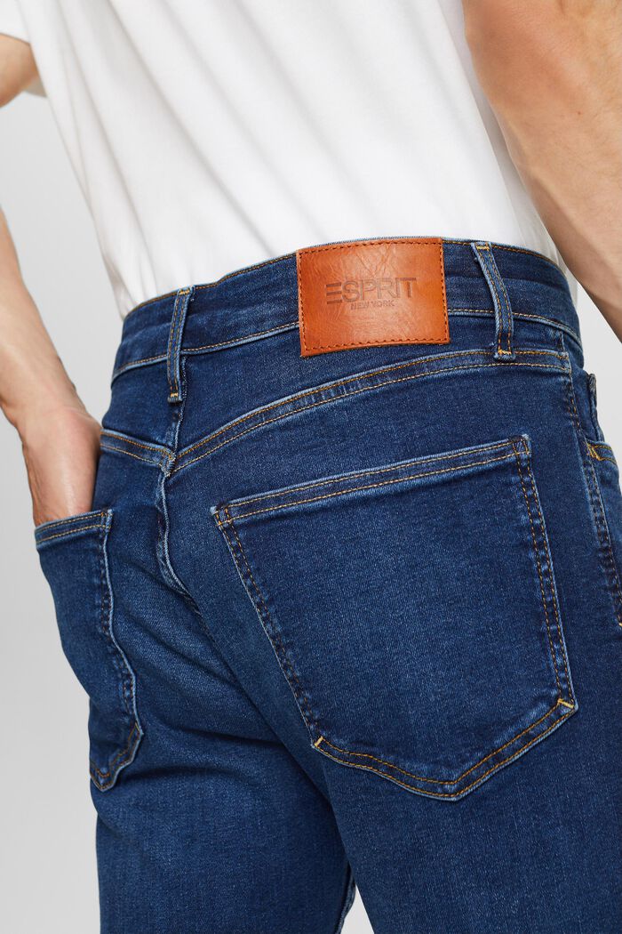 Skinny Jeans mit mittlerer Bundhöhe, BLUE DARK WASHED, detail image number 4