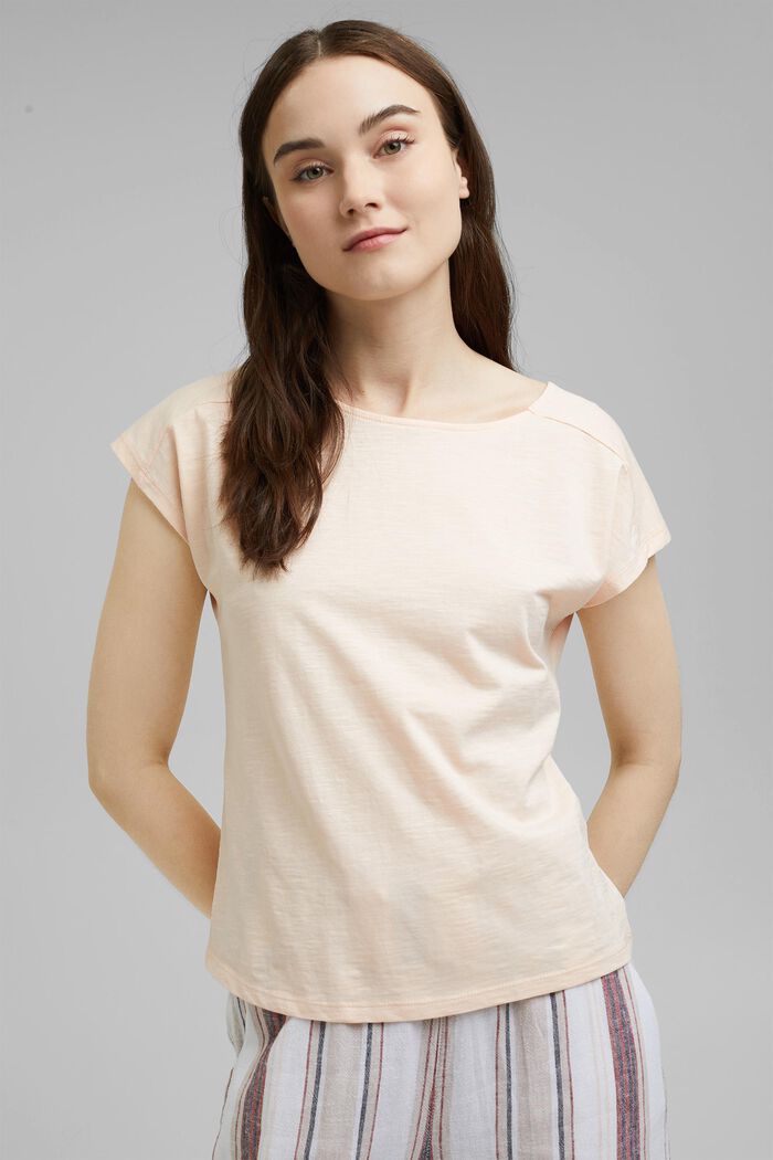 T-Shirt mit Cut-Out, Organic Cotton, NUDE, detail image number 0