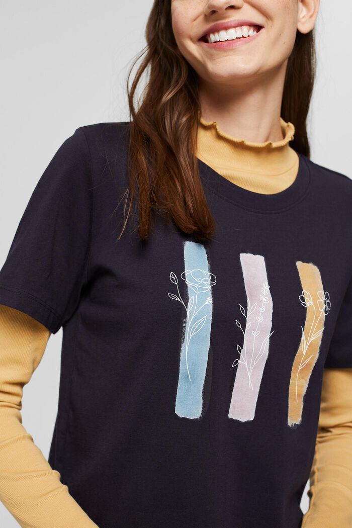 T-Shirt mit Print, 100% Baumwolle, NAVY, detail image number 2
