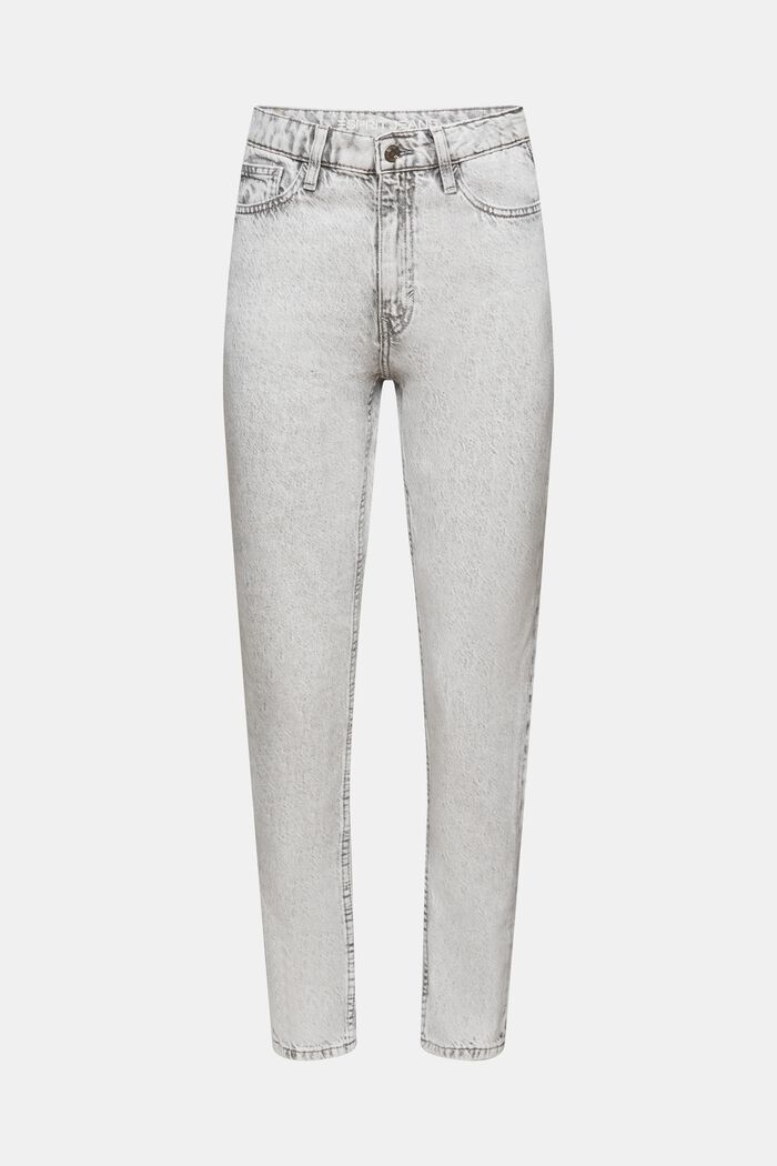 Retro-Classic-Jeans mit hohem Bund, GREY LIGHT WASHED, detail image number 7