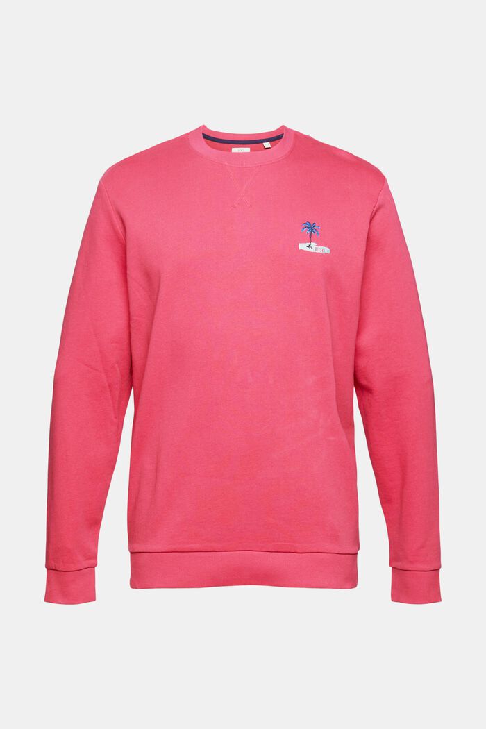Sweatshirt mit kleiner Motiv-Stickerei, DARK PINK, detail image number 5