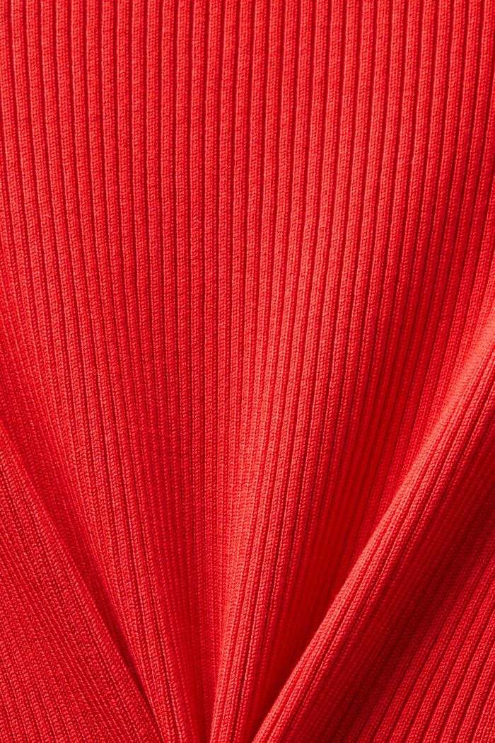 Rippstrick Midi-Kleid, RED, detail image number 6