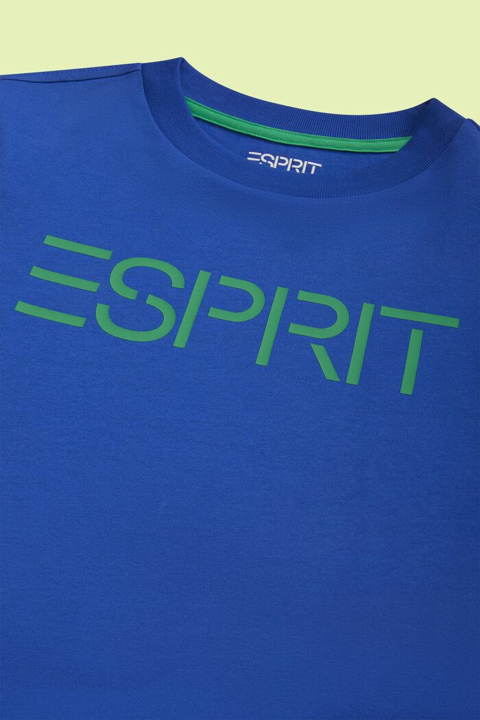 T-Shirt aus Bio-Baumwolle mit Logo, BRIGHT BLUE, detail image number 2